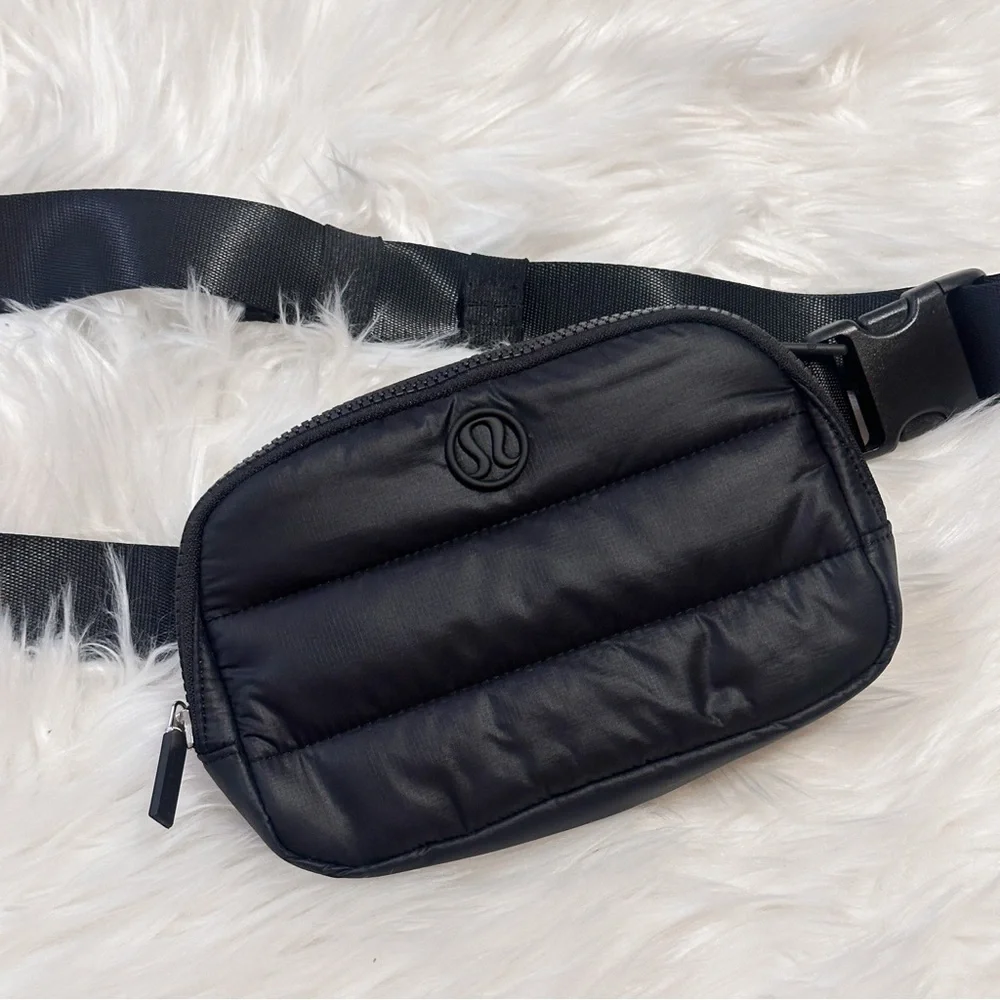 Men Women Lululemon Everywhere Belt Bag 1L Black Wunder Puff - Picture 7 of 10